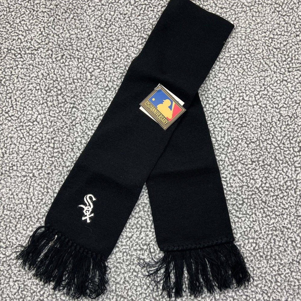 Vintage Chicago White Sox Scarf Men Black 48x6‎ MLB Adults